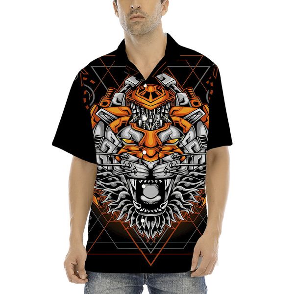 men's casual shirts printed button down short sleeve hawaiian shirt personality fashion clothing, White;black
men's casual shirts printed button down short sleeve hawaiian shirt personality fashion clothing, White;black