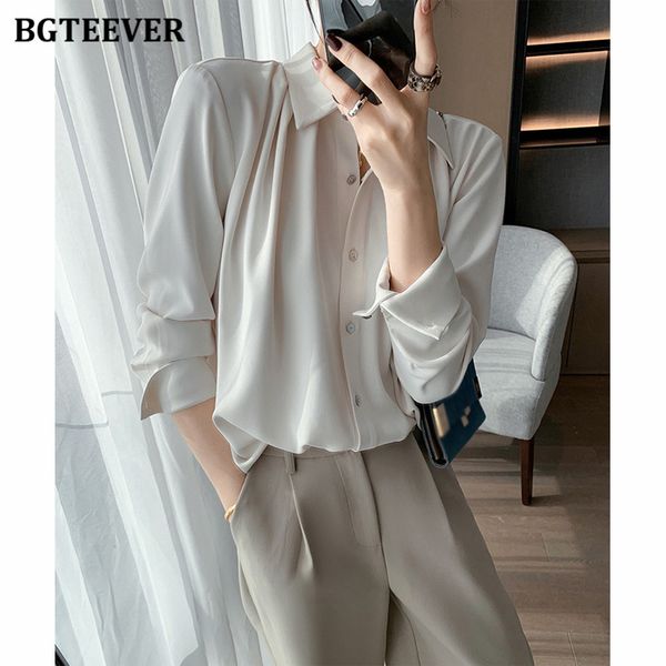 summer ladies turn-down collar blouses elegant full sleeve single-breasted loose female shirts 2021, White
summer ladies turn-down collar blouses elegant full sleeve single-breasted loose female shirts 2021, White
