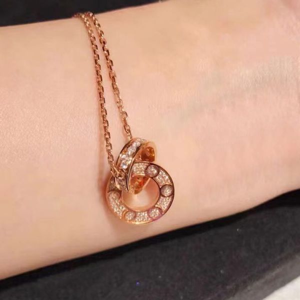 double circle designer necklaces jewelry for women fashion designers brand classic pendants necklace for men clavicle lovers chain chirstmas, Silver
double circle designer necklaces jewelry for women fashion designers brand classic pendants necklace for men clavicle lovers chain chirstmas, Silver