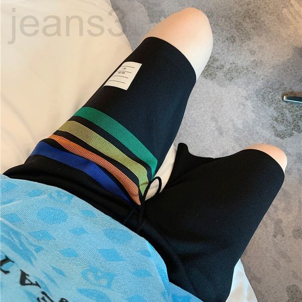 men's pants designer 2022 new tb spring and summer color bar knitted ice hemp shorts loose straight pants for men women casual couple 0, Black
men's pants designer 2022 new tb spring and summer color bar knitted ice hemp shorts loose straight pants for men women casual couple 0, Black