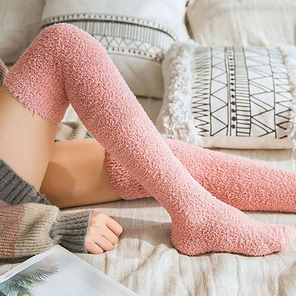 & hosiery socks winter warm over knee long for women soft coral fleece ladies high solid color home floor thigh, Black;white
& hosiery socks winter warm over knee long for women soft coral fleece ladies high solid color home floor thigh, Black;white