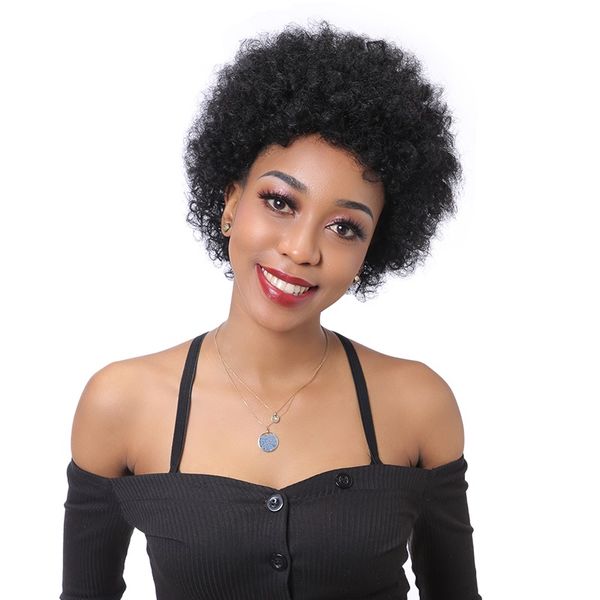 fluffy afro kinky curly wig for black women remy brazilian machine made short sassy human hair wigs natural color, Black;brown
fluffy afro kinky curly wig for black women remy brazilian machine made short sassy human hair wigs natural color, Black;brown