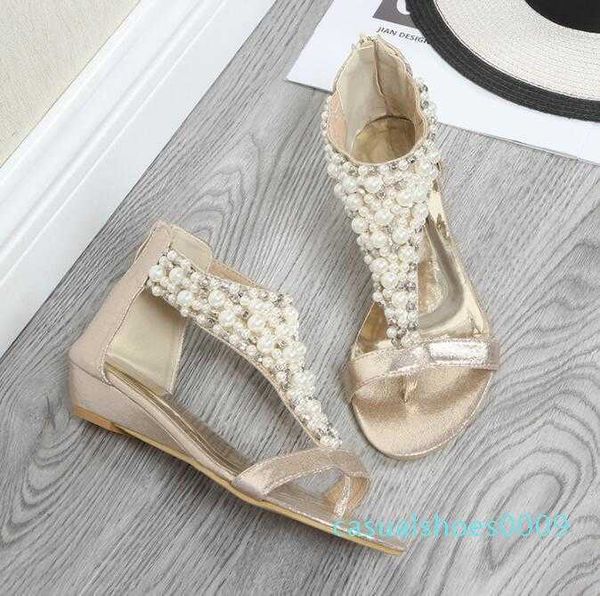 summer 2020 new styles european and american fashion pearl wedge sandals bohemian mid-heels for women c09, Black
summer 2020 new styles european and american fashion pearl wedge sandals bohemian mid-heels for women c09, Black
