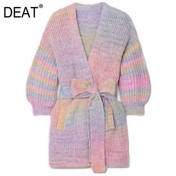 deat v-neck rainball colors lantern sleeves knitting colored slim loost female cardigan yj90509 210204, White;black
deat v-neck rainball colors lantern sleeves knitting colored slim loost female cardigan yj90509 210204, White;black