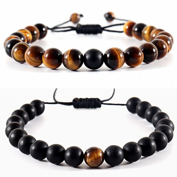 classic strand stone bead bracelet men adjustable handmade matte for jewelry, Black
classic strand stone bead bracelet men adjustable handmade matte for jewelry, Black