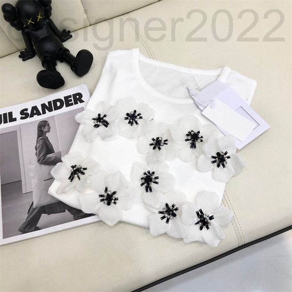 women's t-shirt designer sharp goods high-end net red fragrant wind three-dimensional camellia lotus leaf collar short sleeve t-shirt f, White
women's t-shirt designer sharp goods high-end net red fragrant wind three-dimensional camellia lotus leaf collar short sleeve t-shirt f, White