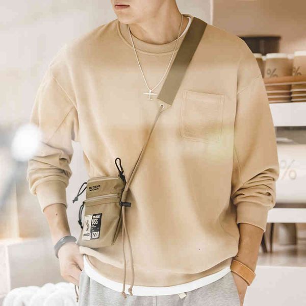 men's hoodies & sweatshirts madden tooling front and back stitching long sleeved sweater cotton t-shirt solid color pullover casual shi, Black
men's hoodies & sweatshirts madden tooling front and back stitching long sleeved sweater cotton t-shirt solid color pullover casual shi, Black