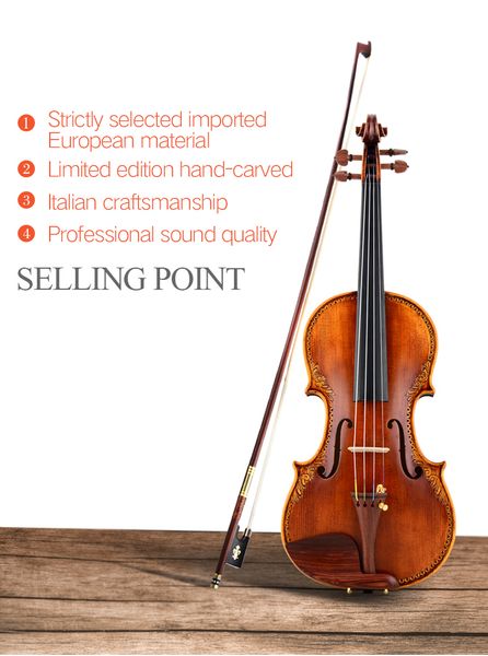 christina s200 violin 4/4 advanced italy handmade violin spruce wood musical instrument, case,rosin
christina s200 violin 4/4 advanced italy handmade violin spruce wood musical instrument, case,rosin