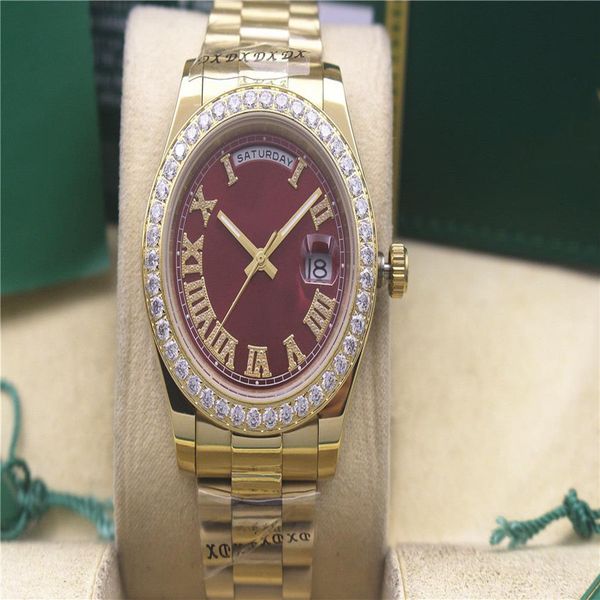 gold 41mm day date fashion mens women watch numerals diamonds sapphire mechanical automatic watches stainless steel b316q, Slivery;brown
gold 41mm day date fashion mens women watch numerals diamonds sapphire mechanical automatic watches stainless steel b316q, Slivery;brown