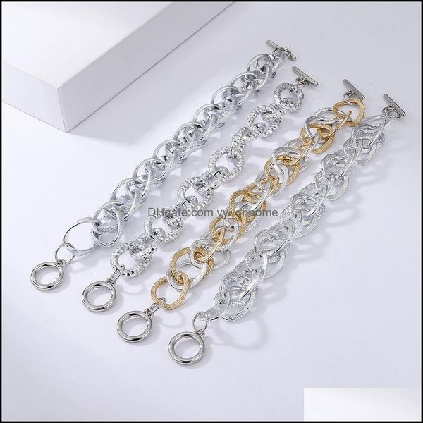 link chain bracelets jewelry mtilayer hollow thick matte gold sier color link bracelet for women gifts friends wholesale drop delivery 2021, Black
link chain bracelets jewelry mtilayer hollow thick matte gold sier color link bracelet for women gifts friends wholesale drop delivery 2021, Black