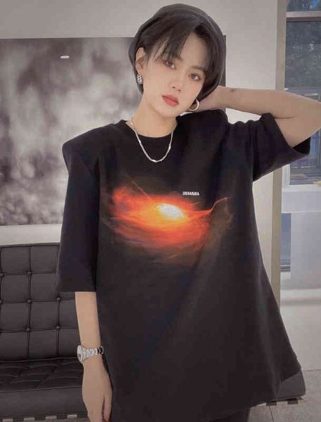 women's t-shirt black sunset t-shirt women's 2022 summer design sense of minority short sleeve chic sweet and spicy rmks, White
women's t-shirt black sunset t-shirt women's 2022 summer design sense of minority short sleeve chic sweet and spicy rmks, White