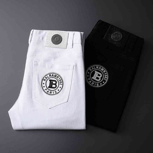 men's jeans tiktok embroidery black men's jeans youth high-end slim fit pants 273j, Blue
men's jeans tiktok embroidery black men's jeans youth high-end slim fit pants 273j, Blue