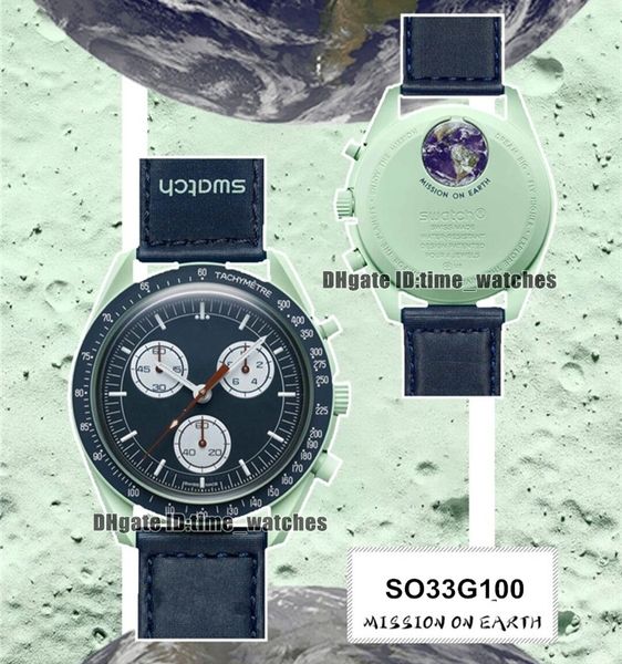 bioceramic moonswatch swiss quqrtz chronograph mens watch so33g100 mission to earth real green ceramic blue dial nylon strap with box watche, Slivery;brown
bioceramic moonswatch swiss quqrtz chronograph mens watch so33g100 mission to earth real green ceramic blue dial nylon strap with box watche, Slivery;brown