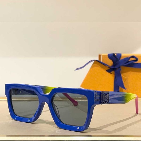 men women classic square sunglasses 906006 fashion blue frame luxury designer glasses uv400 with original box, White;black
men women classic square sunglasses 906006 fashion blue frame luxury designer glasses uv400 with original box, White;black