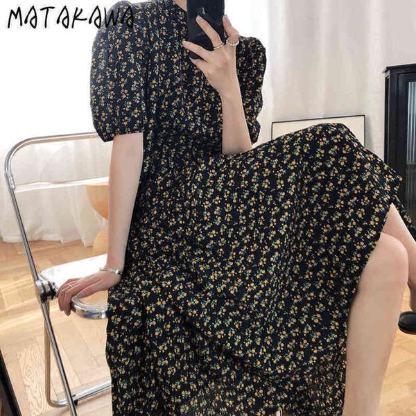 light yellow floral dress women summer dresses loose robe femme overtheknee puffsleeved long vestidos 210506, Black;gray
light yellow floral dress women summer dresses loose robe femme overtheknee puffsleeved long vestidos 210506, Black;gray