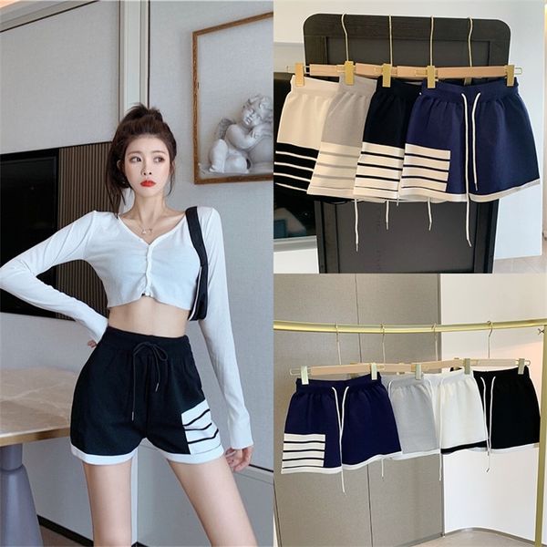 71% off 2022 new trendy men's and clothing sports shorts women's summer loose high waist slim tb four bars versatile casual pants, White;black 
71% off 2022 new trendy men's and clothing sports shorts women's summer loose high waist slim tb four bars versatile casual pants, White;black