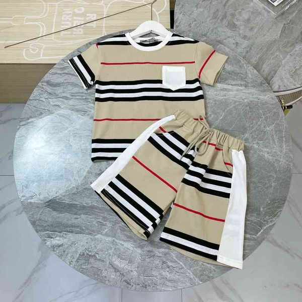 high grade children's wear summer khaki stripe boys' suit children's cotton tshirt casual shorts two piece set high quali g22, White
high grade children's wear summer khaki stripe boys' suit children's cotton tshirt casual shorts two piece set high quali g22, White