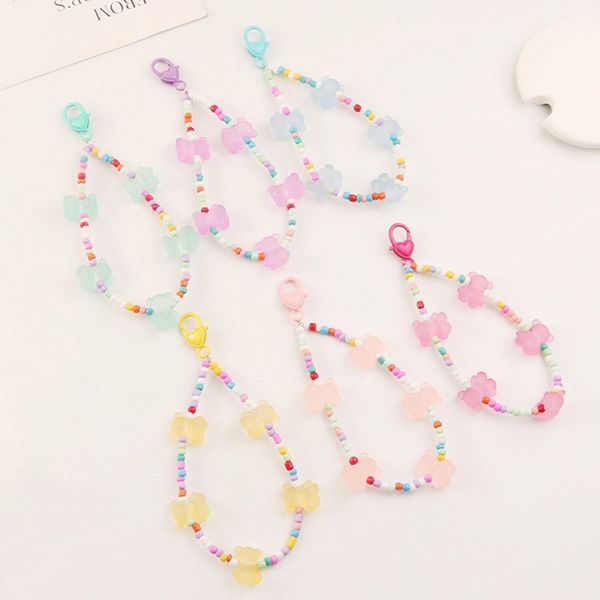 cute cartoon bear keychain decoration bag accessories car key ring creative fashionable fresh color beaded chain keychain, Silver
cute cartoon bear keychain decoration bag accessories car key ring creative fashionable fresh color beaded chain keychain, Silver