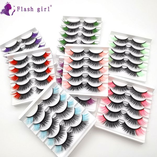 factory wholesale selling style 5 pairs colorful eyelashes custom private label colored lashes on the sides
factory wholesale selling style 5 pairs colorful eyelashes custom private label colored lashes on the sides