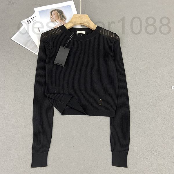 women's sweaters designer knitted hollow out thin round neck long sleeve pullover sweater women's temperament short 2022 new match, White;black
women's sweaters designer knitted hollow out thin round neck long sleeve pullover sweater women's temperament short 2022 new match, White;black