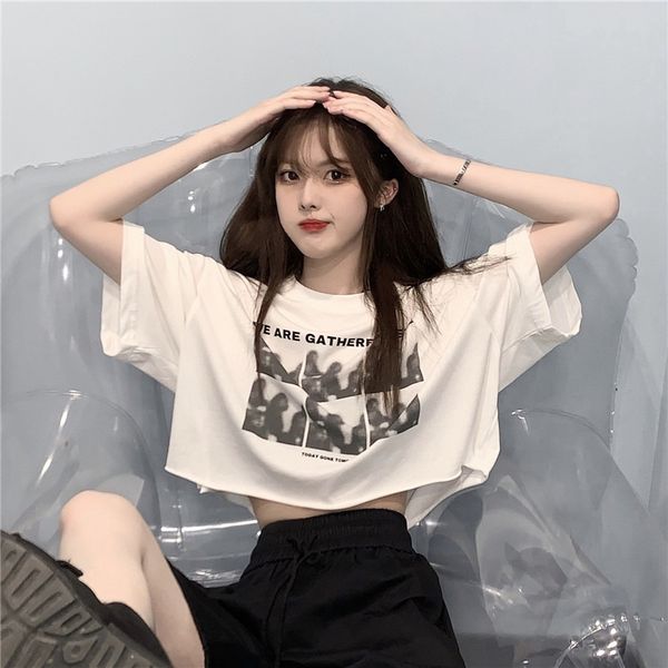 retro girl short-sleeved t-shirt spring 2022 new sneaky design midriff-baring loose printed short-sleeved womens fashion ins, White
retro girl short-sleeved t-shirt spring 2022 new sneaky design midriff-baring loose printed short-sleeved womens fashion ins, White