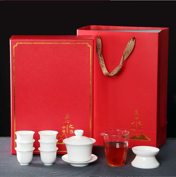 white porcelain 10 head cups chinese tea set box packed kung fu tools 6 cups 1pot business gifts
white porcelain 10 head cups chinese tea set box packed kung fu tools 6 cups 1pot business gifts