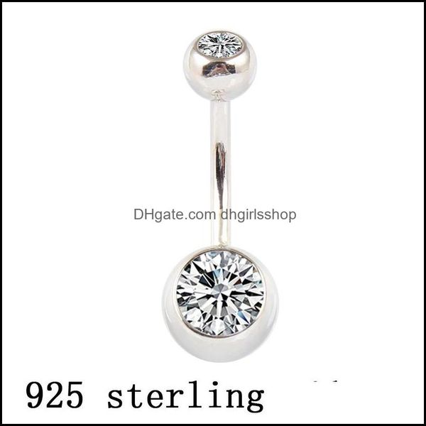 toe rings body jewelry real 925 sterling sier belly button ring clear double zircon stones ball navel bar piercing jewe dhe6e, Silver
toe rings body jewelry real 925 sterling sier belly button ring clear double zircon stones ball navel bar piercing jewe dhe6e, Silver