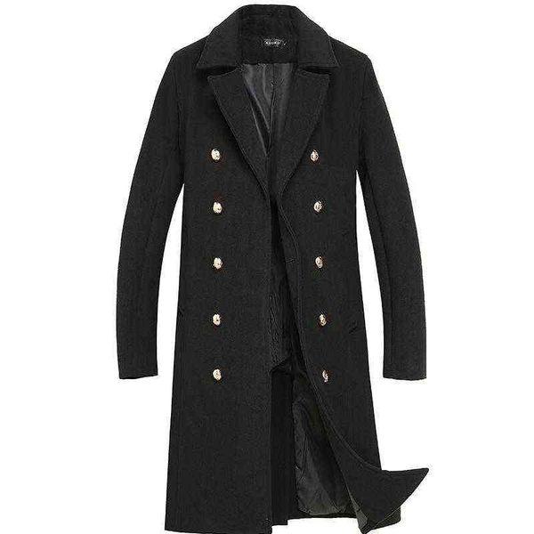 men's wool & blends coat winter warm solid color long windbreaker fashion jackets double breasted business casual t220810, Black
men's wool & blends coat winter warm solid color long windbreaker fashion jackets double breasted business casual t220810, Black