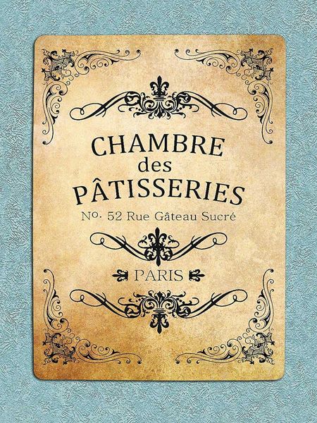 new vintage metal tin sign french paris chamber des patisseries pastry room street garage & home bar club kitchen l wall decor metal
new vintage metal tin sign french paris chamber des patisseries pastry room street garage & home bar club kitchen l wall decor metal