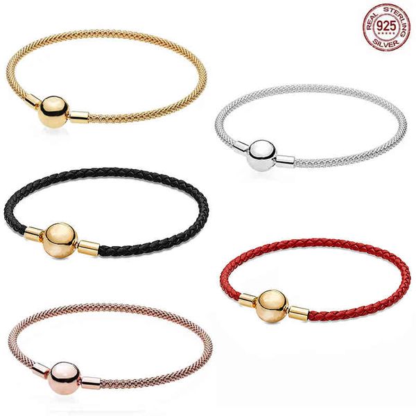 fit original pandora charm beads diy gift for men and wome 925 sterling silver round red black couple leather classic bracelet, Golden;silver
fit original pandora charm beads diy gift for men and wome 925 sterling silver round red black couple leather classic bracelet, Golden;silver