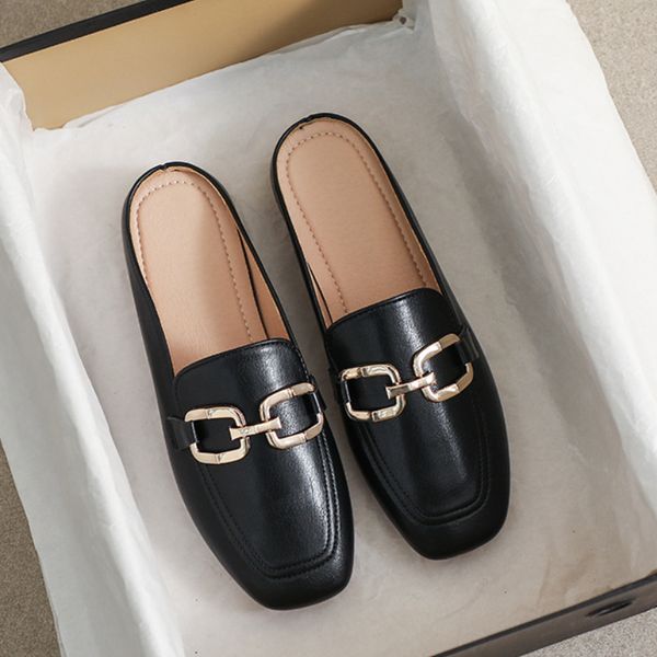 fashion mules slippers for women slip on backless flat loafers gold chain ladies closed toe slide spring shoes chaussure femme, Black
fashion mules slippers for women slip on backless flat loafers gold chain ladies closed toe slide spring shoes chaussure femme, Black