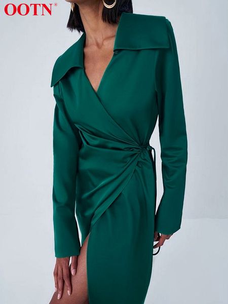 ootn v neck satin wrap elegant long dress women fashion green summer a line mid cal es split office lady 220520, Black;gray
ootn v neck satin wrap elegant long dress women fashion green summer a line mid cal es split office lady 220520, Black;gray
