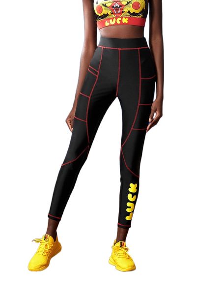 x friederike hantel letter graphic contrast binding cropped leggings h0yu#, White;black
x friederike hantel letter graphic contrast binding cropped leggings h0yu#, White;black