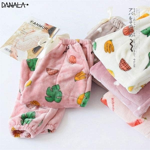 danala autumn winter pajamas home bottoms fruit print thick flannel warm pajama pant pijama mujer trousers y200425, Black;red
danala autumn winter pajamas home bottoms fruit print thick flannel warm pajama pant pijama mujer trousers y200425, Black;red