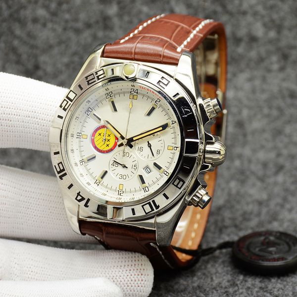 chronomat patrouille air watch quality navitimer chronograph battery movement quartz silver dial 50th anniversary men watch stainsteel steel, Slivery;brown
chronomat patrouille air watch quality navitimer chronograph battery movement quartz silver dial 50th anniversary men watch stainsteel steel, Slivery;brown