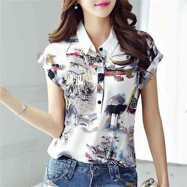 women spring summer style chiffon blouses shirt lady casual short sleeve turn-down collar printed casual loose df3548 210412, White
women spring summer style chiffon blouses shirt lady casual short sleeve turn-down collar printed casual loose df3548 210412, White