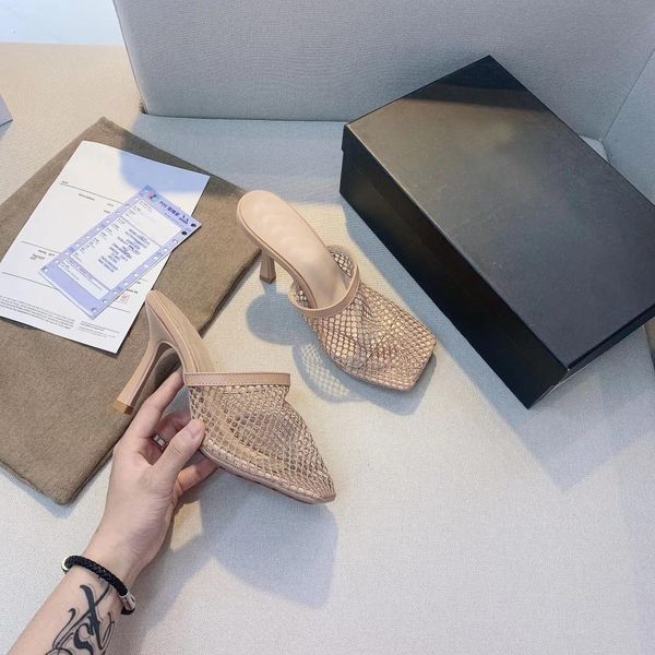 luxury designer women stretch sandals gold chain sandal genuine leather sole square toe mesh high heels ladies summer fashion shoes unf, Black
luxury designer women stretch sandals gold chain sandal genuine leather sole square toe mesh high heels ladies summer fashion shoes unf, Black