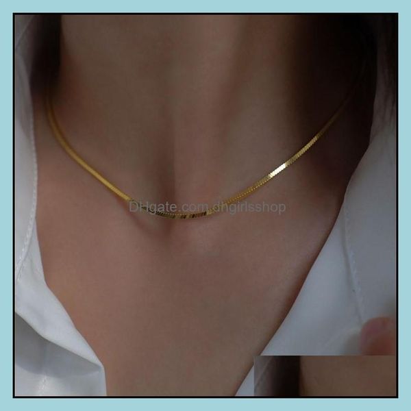 chains necklaces pendants jewelry sterling sier flat snake bone chain female cold wind ins niche design necklace luxury bla dhjja, Silver
chains necklaces pendants jewelry sterling sier flat snake bone chain female cold wind ins niche design necklace luxury bla dhjja, Silver