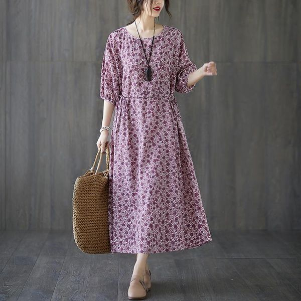 thin soft cotton linen print vintage floral dress fashion women casual summer draw string office lady work, Black;gray
thin soft cotton linen print vintage floral dress fashion women casual summer draw string office lady work, Black;gray