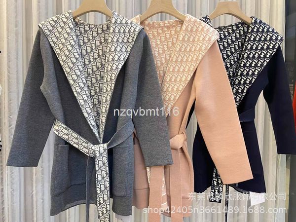 women's knits & tees early spring line waistband close waist thin hooded windbreaker jacquard wool knitted cardigan coat, White
women's knits & tees early spring line waistband close waist thin hooded windbreaker jacquard wool knitted cardigan coat, White