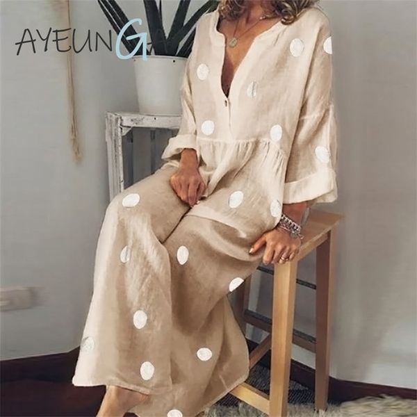 polka dot maxi dress v neck long sleeve casual boho beach dress plus size women fashion elegant button down loose office dress lj200810, Black;gray
polka dot maxi dress v neck long sleeve casual boho beach dress plus size women fashion elegant button down loose office dress lj200810, Black;gray
