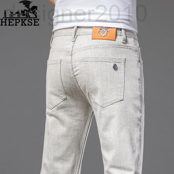 men's jeans designer light luxury high-grade jeans men's summer light color slim straight casual pants fashion brand thin r94x, Blue
men's jeans designer light luxury high-grade jeans men's summer light color slim straight casual pants fashion brand thin r94x, Blue