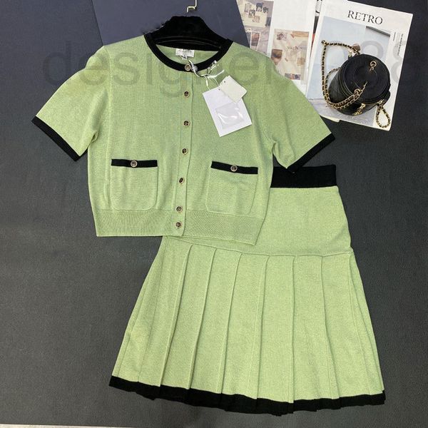 two piece dress designer nanyou 22 spring and summer new knitted wool avocado color contrast short with pleated skirt suit youth style xcre, White
two piece dress designer nanyou 22 spring and summer new knitted wool avocado color contrast short with pleated skirt suit youth style xcre, White