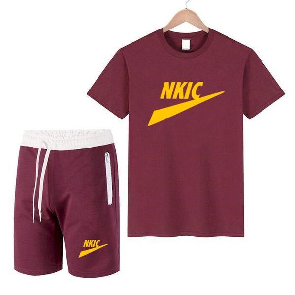 summer tracksuit brand logo printed short-sleeved cotton casual breathable black t-shirt shorts suit sports and leisure men's set, Gray
summer tracksuit brand logo printed short-sleeved cotton casual breathable black t-shirt shorts suit sports and leisure men's set, Gray
