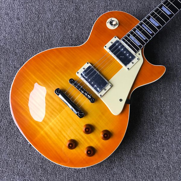 rosewood fingerboard electric guitar, chrome hardware, honey burst maple red back, solid mahogany body guitar, 002
rosewood fingerboard electric guitar, chrome hardware, honey burst maple red back, solid mahogany body guitar, 002