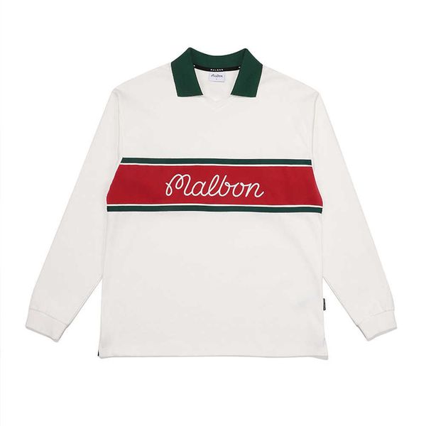 men's polo shirts malbon golf long sleeve polo golf leisure sports splicing block lapel loose t-shirt men's and women's block, White;black
men's polo shirts malbon golf long sleeve polo golf leisure sports splicing block lapel loose t-shirt men's and women's block, White;black