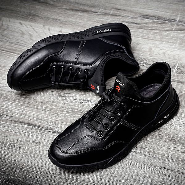 big size 38-46 sneakers shoes for men lightweight breathable running walking male footwear soft sole lace-up mens leather shoes, Black
big size 38-46 sneakers shoes for men lightweight breathable running walking male footwear soft sole lace-up mens leather shoes, Black