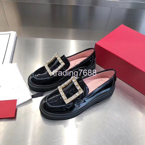 dress shoes 21 autumn metal square buckle leffer shoes women's thick soled small leather , one foot water diamond british flat muffin, Black
dress shoes 21 autumn metal square buckle leffer shoes women's thick soled small leather , one foot water diamond british flat muffin, Black