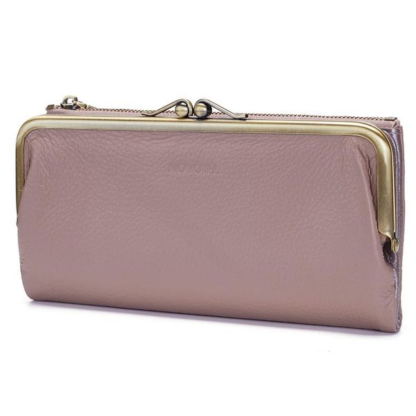 wallets annmouler kisslock women's purse genuine leather women wallet long size clutch bag laides clip cow phone, Red;black
wallets annmouler kisslock women's purse genuine leather women wallet long size clutch bag laides clip cow phone, Red;black