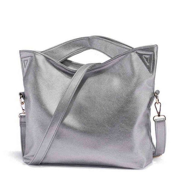 luxury handbags women fashion silver lady large tote simple bag female shoulder bags messenger bolsa feminina 220427 
luxury handbags women fashion silver lady large tote simple bag female shoulder bags messenger bolsa feminina 220427